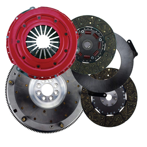 Force 10.5 Complete Dual Disc Organic Clutch Assembly Ram 1 1/8-26 Spline 168 Teeth Incl. Flywheel/Disc/Pressure Plate