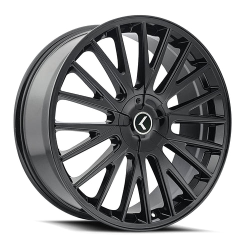 KR185 Double Down KRAZE Black Wheel with Gloss (17 x 8. inches /5 x 108 mm, 38 mm Offset)