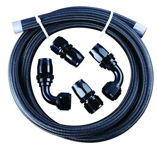 12AN Vacuum Pump Line Kit Fragola 900649-BL Black