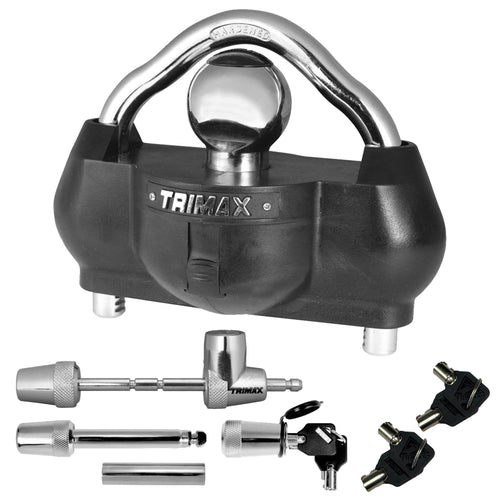 Trimax – TCP100 – Towing Kit Keyed-Alike – Locks Include UMAX100 Coupler, TC123 Coupler Lock, TS32 Receiver Lock, T5 Pin, Secure Storage Case