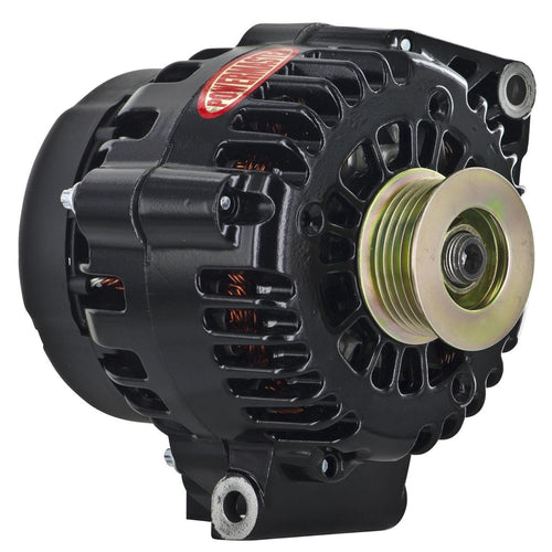 Alt Powermaster GM CS130D Black 165A 6 grv 62mm Pulley Side MTG PLFS VR