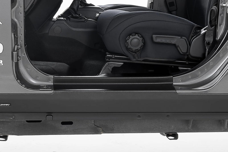 Rough Country Sill Plates Rocker for Jeep Wrangler Unlimited (2018-2025) - Trail Cladding Durable Side Protection, Scratch & Impact Resistant, Easy Install