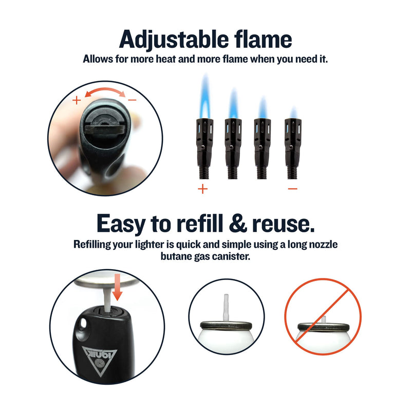 Butane Refillable Ignik Windproof Aluminum Lighter