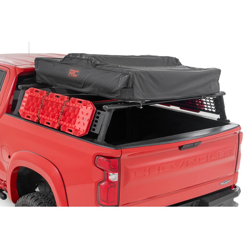 Half-Height Bed Rack Rough Country for Chevy Silverado 1500 (2019–2026 & Refresh) - Modular Aluminum Truck Rack for Bikes, Tools, Camping & Recovery Gear