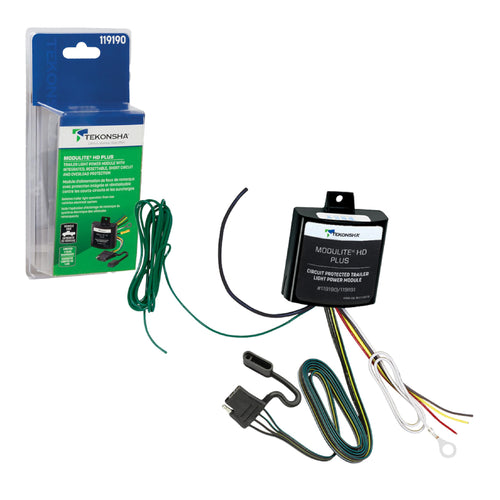 Tekonsha ModuLite HD Plus Protector 119191 w/Integrated Circuit & Overload Protection Trailer Light Power Module & Installation Kit, Can be used on a 2 wire or 3 wire system