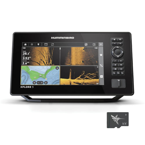 Humminbird GPS Fish Finder XPLORE 9, MEGA Side Imaging+ & HD Touchscreen (Control Head Only)