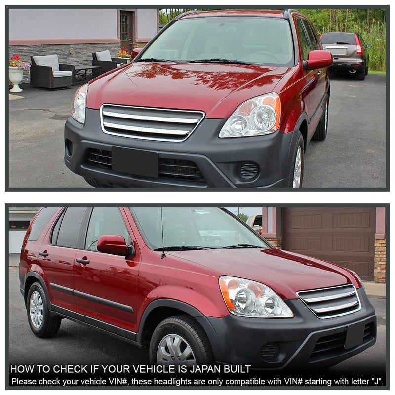 Chrome Headlights SPEC-D TUNING Compatible with 2005-2006 Honda CR-V models made in Japan only