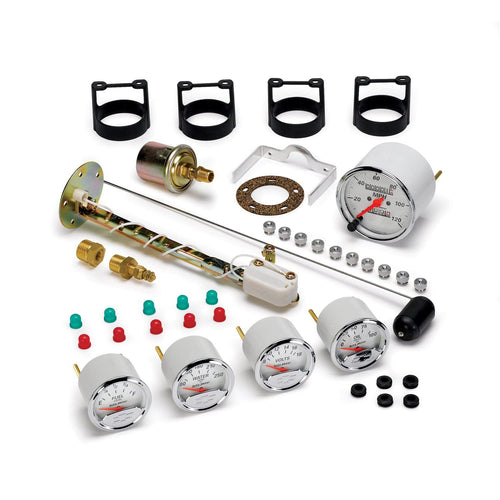 Auto Meter Arctic White 1300-00408 Kit Box with Mechanical Speedometer Gauge for GM - 5 Piece