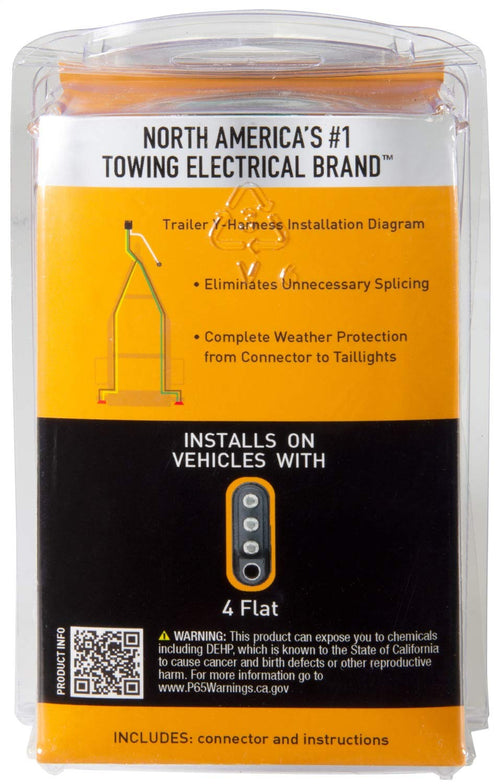 25' Hopkins Towing Solutions 48255 4 Wire Flat Trailer Side Y-Harness Connector