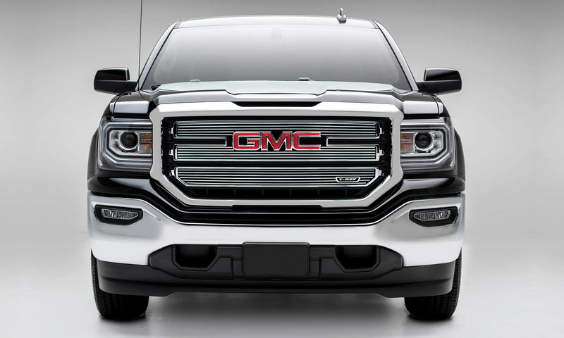 2016-2018 Sierra 1500 SLT T-Rex Grilles Billet Grille, Polished, 3 Pc, Overlay - PN #21215