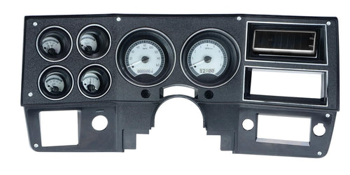 Dakota Digital VHX Analog Dash Gauges System 73-87 Chevy GMC Pickup Truck Silver Alloy White VHX-73C-PU-S-W