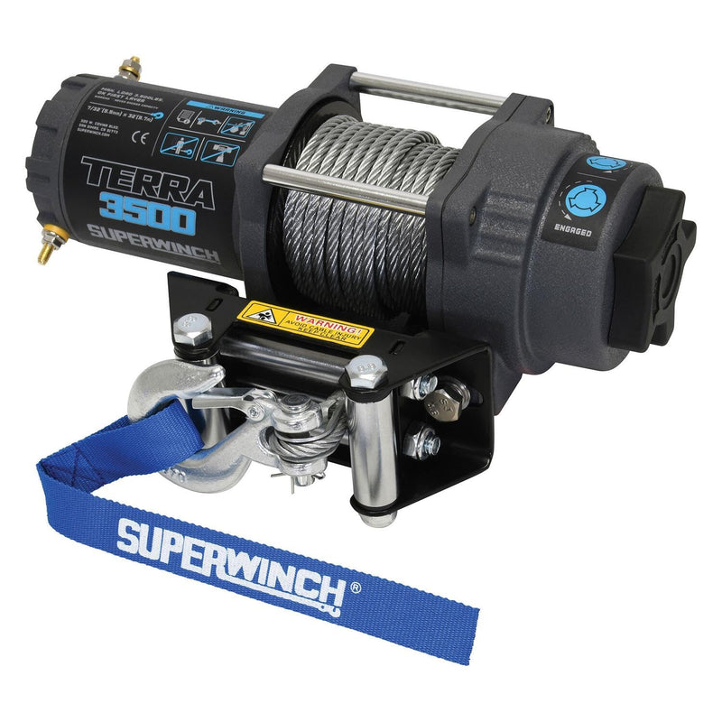 Winch SUPERWINCH 3500 lbs Roller Fairlead 32ft Steel Rope