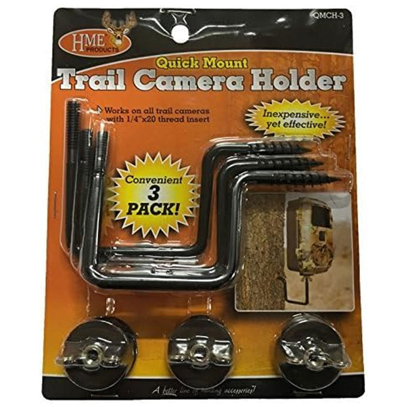 Quick Mount HME Trail Camera Holder - (3 Pack) | Compact Sturdy Design | Easy Installation & Versatile Compatibility