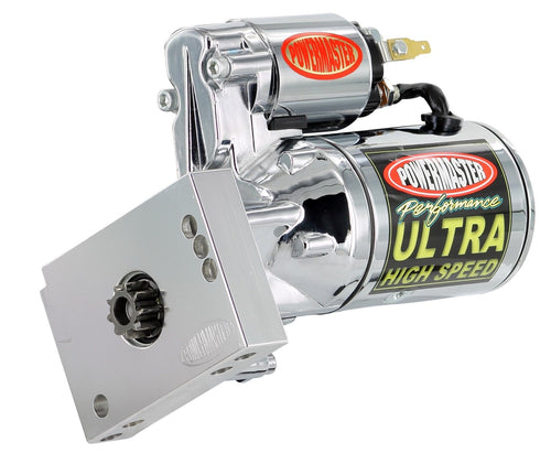 Chrome Powermaster 19450 Alternator (Ultra HS Chevy Universal Straight Mating 153/168T Flywheel 2.2 kw)