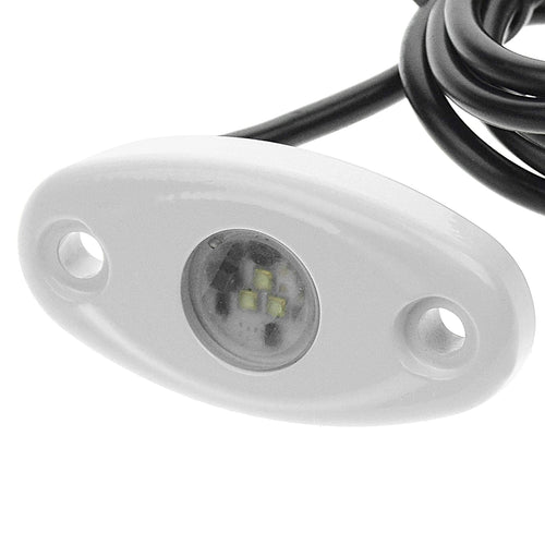 T-H Marine LED Courtesy High Intensity (Rock) Light - Black Housing - Red LED