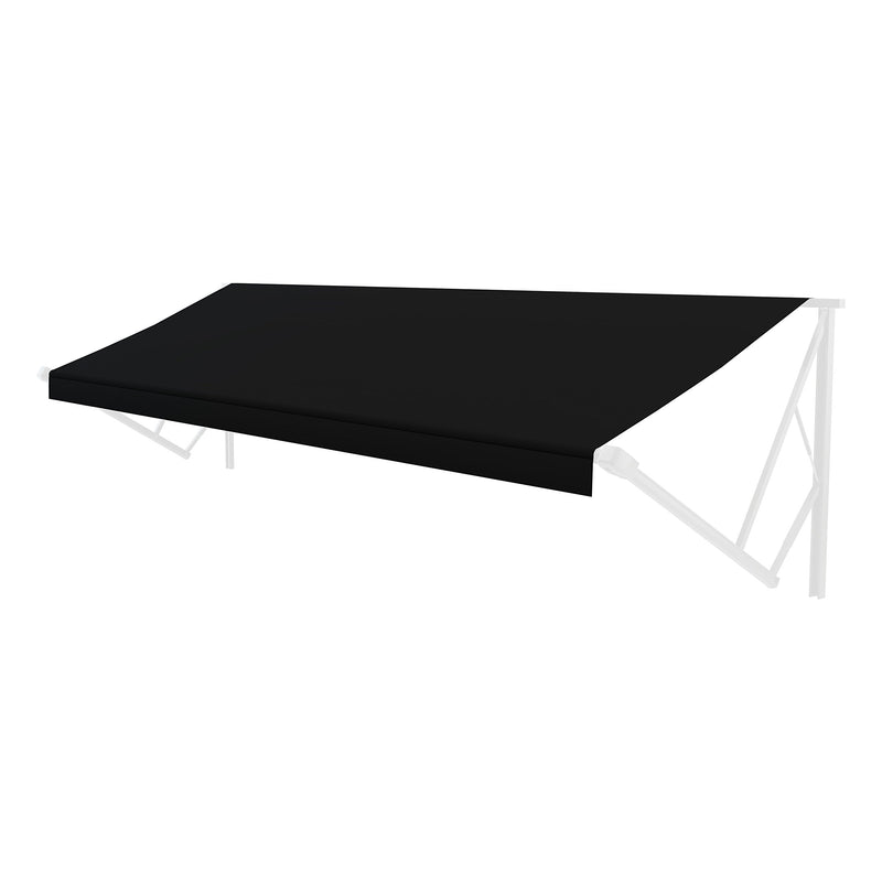 Solera Heavy-Duty Universal Fit Vinyl RV Patio Awning Replacement Fabric Solid Black 13' Awning (12'4" Fabric)