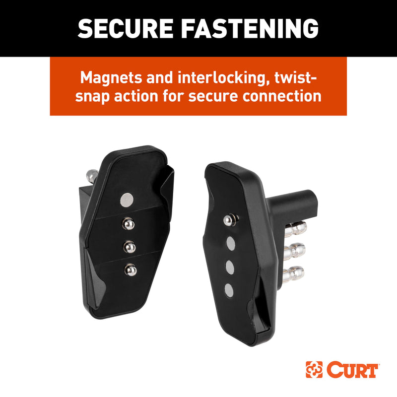 4-Way Flat CURT Magnetic Connector Adapter 58306