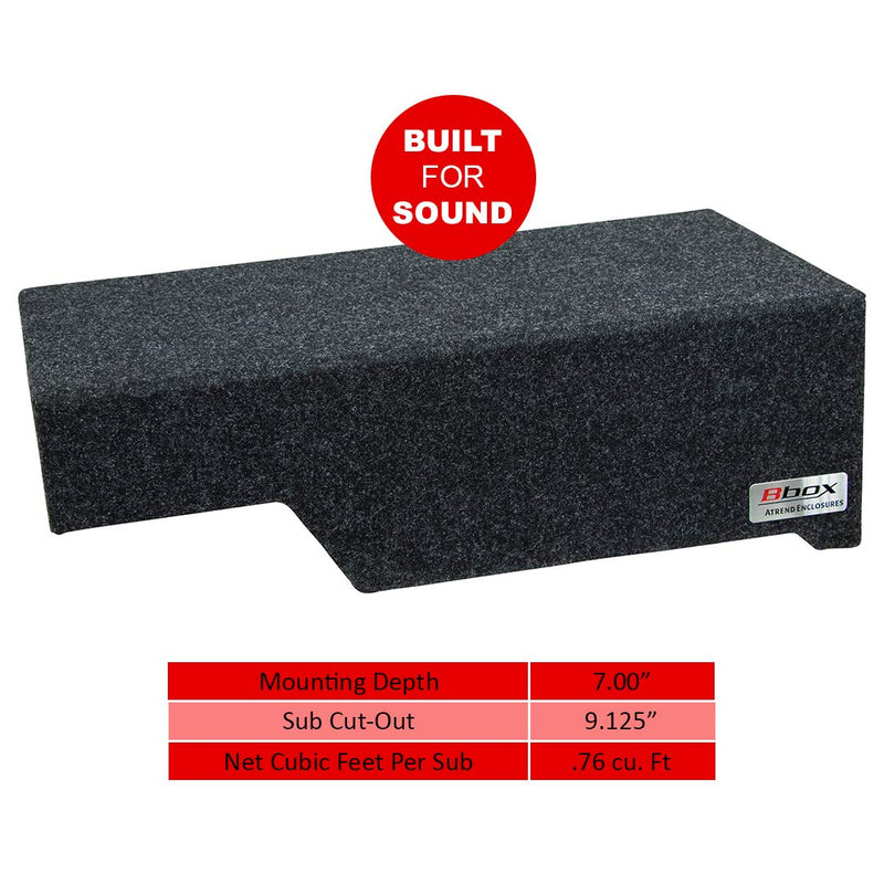 Bbox 10 Inch Single Sealed Subwoofer Enclosure - Accu-Tuned Sealed Subwoofer Boxes & Enclosures - Subwoofer Box Improves Sound, Audio Quality & Bass - Fits 2004 - 2008 Ford F150 Super Crew / Super Cab