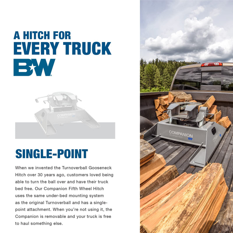 Companion Slider B&W Trailer Hitches Fifth Wheel Hitch - RVK3405