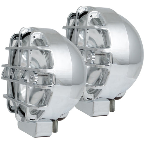 Chrome AnzoUSA 861095 6" HID Off-Road Light with Cover - Pair