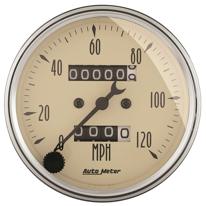 AUTO METER Mechanical Speedometer 1896 Antique Beige,3.125 in.