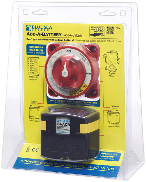 Add-A-Battery Kit Blue Sea Systems 7650 - Dual Circuit Battery Management System, 120 Amps