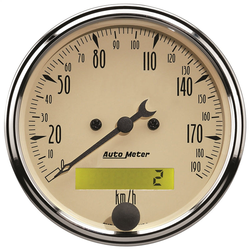 AUTO METER Electric 1887-M Antique Beige Programmable Speedometer , 3.125 in.