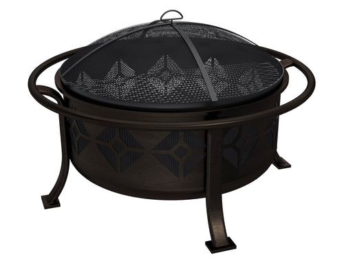 Pleasant Hearth Deep Sunderland Round Bowl Fire Pit, 36-Inch