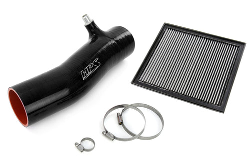 Black HPS Silicone Air Intake System Kit with Air Filter Compatible for 2016-2023 Toyota Tacoma 3.5L V6, 827-723WB
