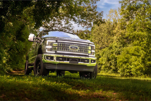 Ford Superduty 17-19 Morimoto XBG LED DRL Grille, Plug and Play Chrome Grille with White LED DRL (XBG07)