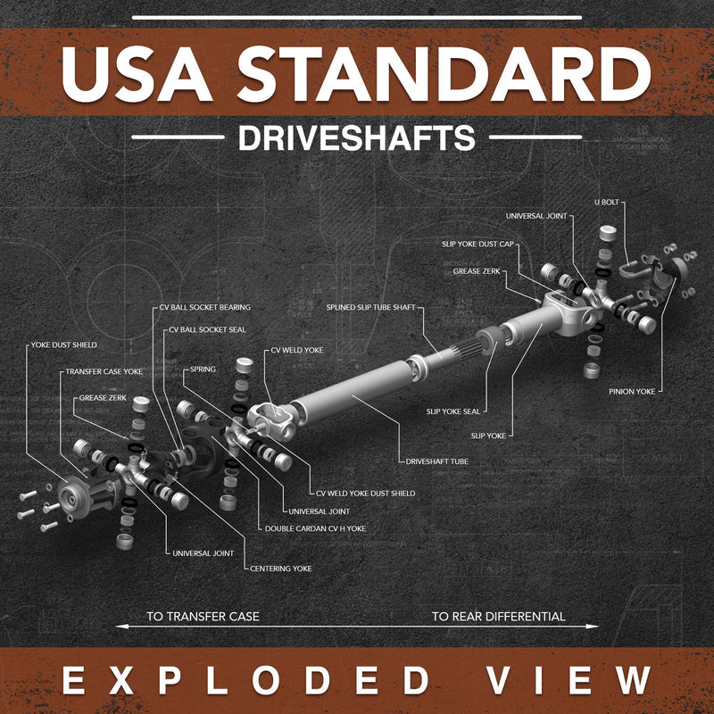 Front OE Driveshaft Assembly USA Standard Gear ZDS9539, 2003-2005 Dodge Ram 2500 & 3500