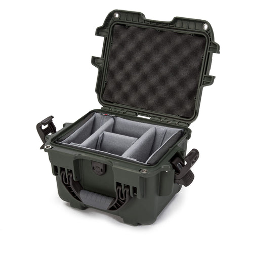 Waterproof Nanuk 908 Hard Case with Padded Dividers - Olive