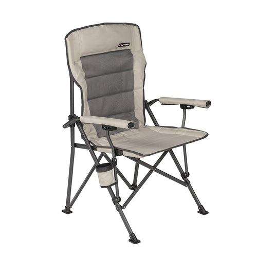 Lippert Components Outdoor Scout Folding Chair for Camping, Foldable, Steel Tube Frame, 600D Polyester, UV and Water Resistant PVC Coating, 500 lb. Weight Capacity, Sand - 2021123277