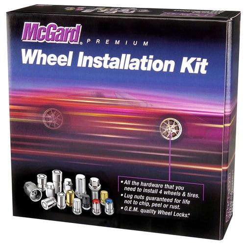 SplineDrive McGard 65610BK Black (M14 x 1.5 Thread Size) Wheel Installation Kit for 6-Lug Wheels,20 Lug Nuts / 4 Locks / 1 Key / 1 Install Tool