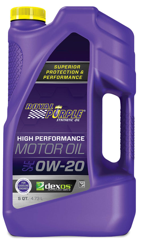 Royal Purple SAE 0W-20 API-Licensed High Performance Synthetic Motor Oil - 5 qt. ROY51020