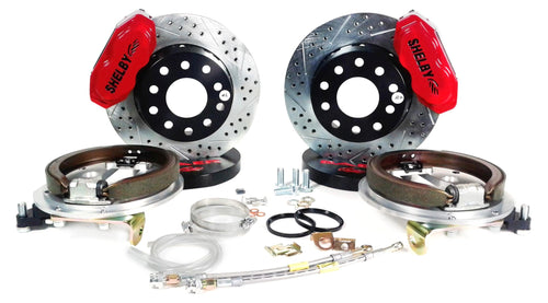 BAER BRAKES Brake System 4262349R-BKCZ (13" Rear SS4+ w/Park Brake Shelby Logo Red 67-73 Mustang 8 or 9" Rear), 1 Pack