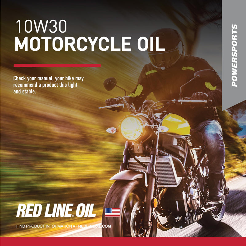 10W30 Red Line Synthetic Motorcycle Motor Oil - 1 Quart