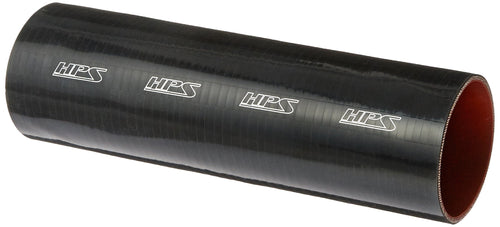 HPS Silicone HTST-350-BLK High Temperature 4-ply Reinforced Tube Coupler Hose, 40 PSI Maximum Pressure, 12" Length, 3-1/2" ID, Black