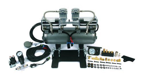 VIAIR 30005 2 On 2's High Pressure 200 PSI with Crossmember Bracket (JK (2007 ~ 2011, Two 380C's On 2.0 Gal. Tank), Gray