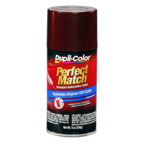 Perfect Match Dupli-Color Automotive Spray Paint – General Motors Dark Garnet Red Metallic, 76 WA9154 – 8 oz. Aerosol Can