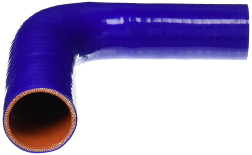 HPS 90 degree HTSER90-150-175-BLUE Silicone High Temperature 4-ply Reinforced Elbow Reducer Coupler Hose, 75 PSI Maximum Pressure, 4" Leg Length on each side, 1-1/2" > 1-3/4" ID, Blue