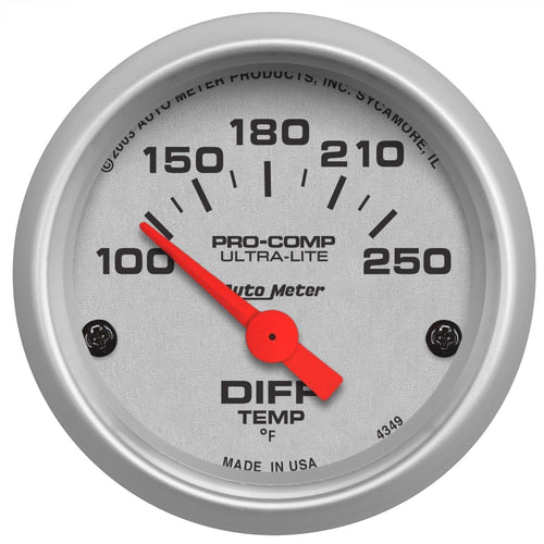 Ultra-Lite Auto Meter 4349 Electric Differential Temperature Gauge