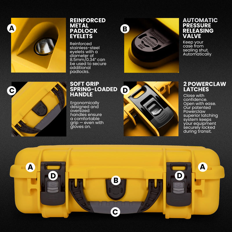 Waterproof Nanuk 910 Hard Case Empty - Yellow