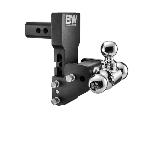 MultiPro B&W Trailer Hitches Tow & Stow Adjustable Trailer Hitch Ball Mount Compatible with MultiPro Tailgate - Fits 2" Receiver, Tri-Ball (1-7/8" x 2" x 2-5/16"), 4.5" Drop, 10,000 GTW - TS10066BMP