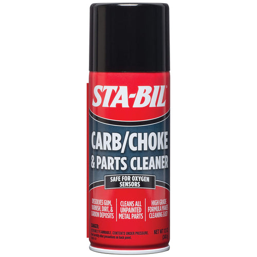 STA-BIL Parts & Carb/Choke Cleaner - Safe For Oxygen Sensors - Dissolves Gum, Varnish, Dirt, & Carbon Deposits - Cleans unpainted Metal Parts - High Grade Formula, 12.5 oz (22005)