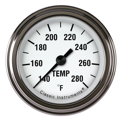 White Hot Classic Instruments WH126SLF-02 2 1/8" Water Temperature Gauge Full Sweep 1/8"