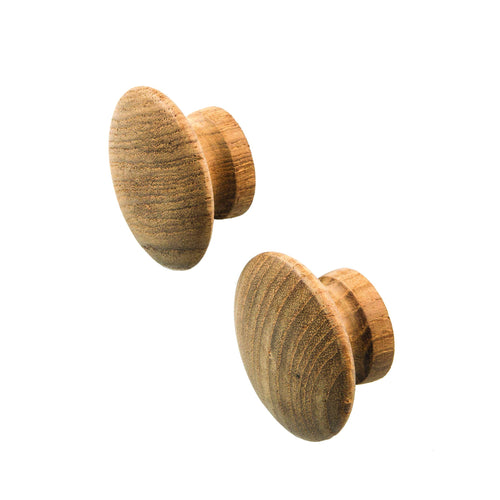 Teak Whitecap Round Drawer Knob (Pair)