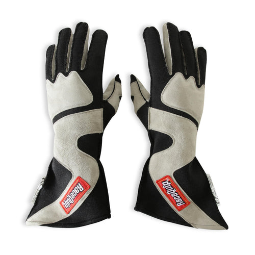 359605RQP RaceQuip® 359 Series Driving Gloves - SFI 3.3/5 - Black/Gray - Large