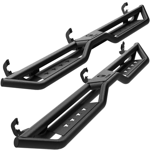Tyger Auto Star Strider Compatible with 2007-2018 Chevy Silverado GMC Sierra 1500; 2007-2019 2500 3500HD; LD/Limited 2019 | Crew Cab | TG-SR2C74988 | Side Step Rails Nerf Bars Running Boards