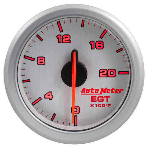 2-1/16" E.G.T, AutoMeter 9145-UL, Airdrive, 0-2000`F, Silver